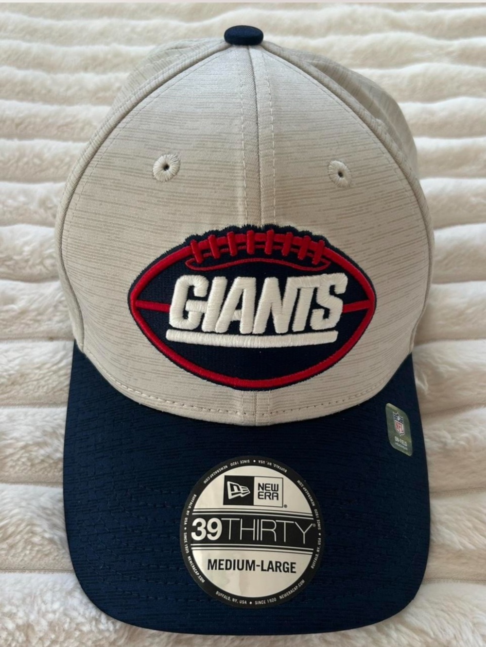 New Era New York Giants NFL24 Sideline 39THIRTY Hat Gray & Blue M/L NWT